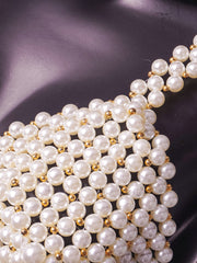 white pearl bandeau sling vest, view 6 - MRSLM