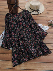 floral oversized women's shirt, view 4 - MRSLM
