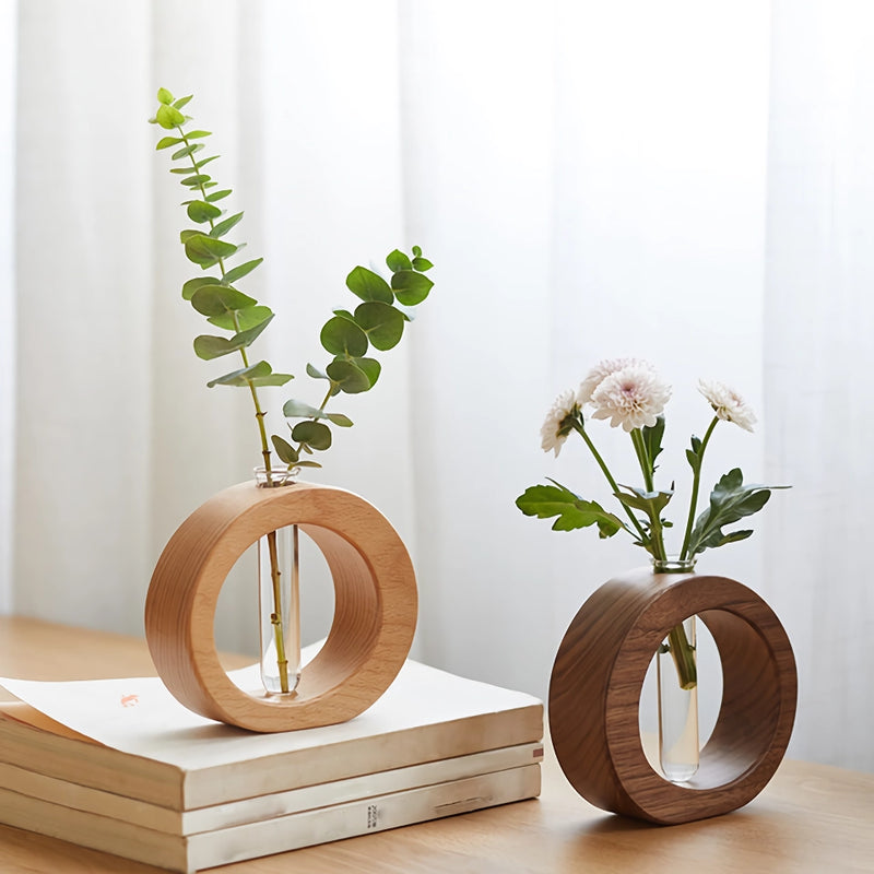 Solid wood mini glass vase, view 4 - MRSLM
