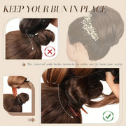 synthetic hair bun hairpiece, view 11 - MRSLM