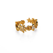 cubic zirconia turtle ring, view 2 - MRSLM