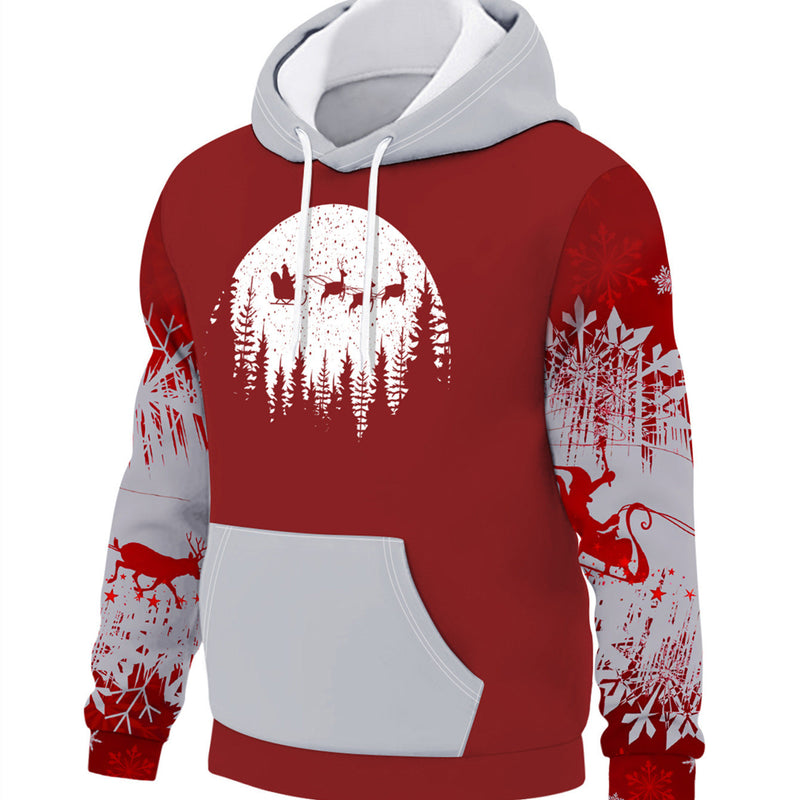 men's christmas print pullover, view 5 - MRSLM