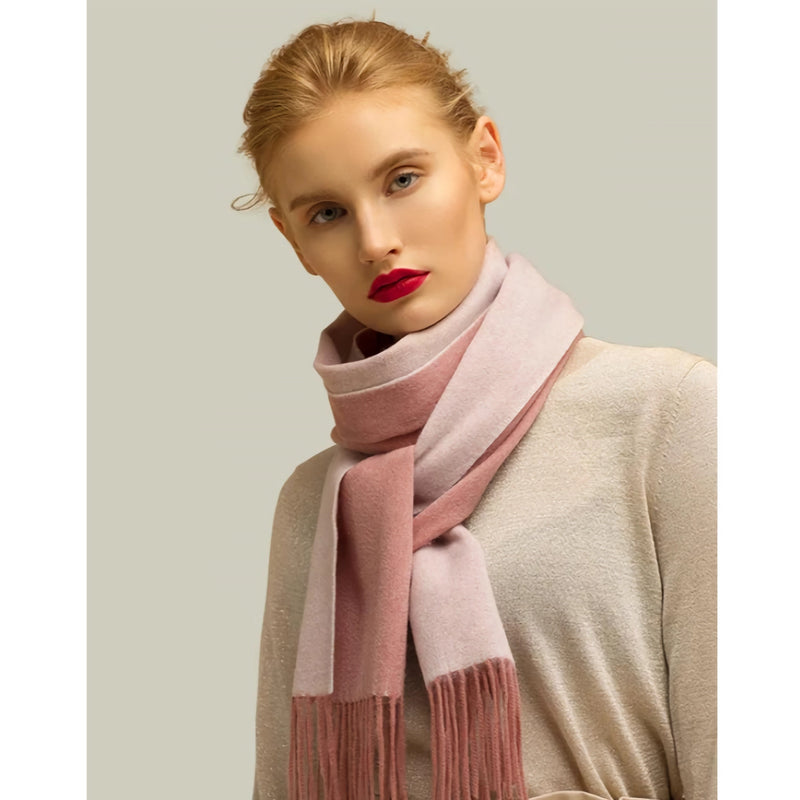 Double-sided wool scarf, shawl and wrap, view 10 - MRSLM