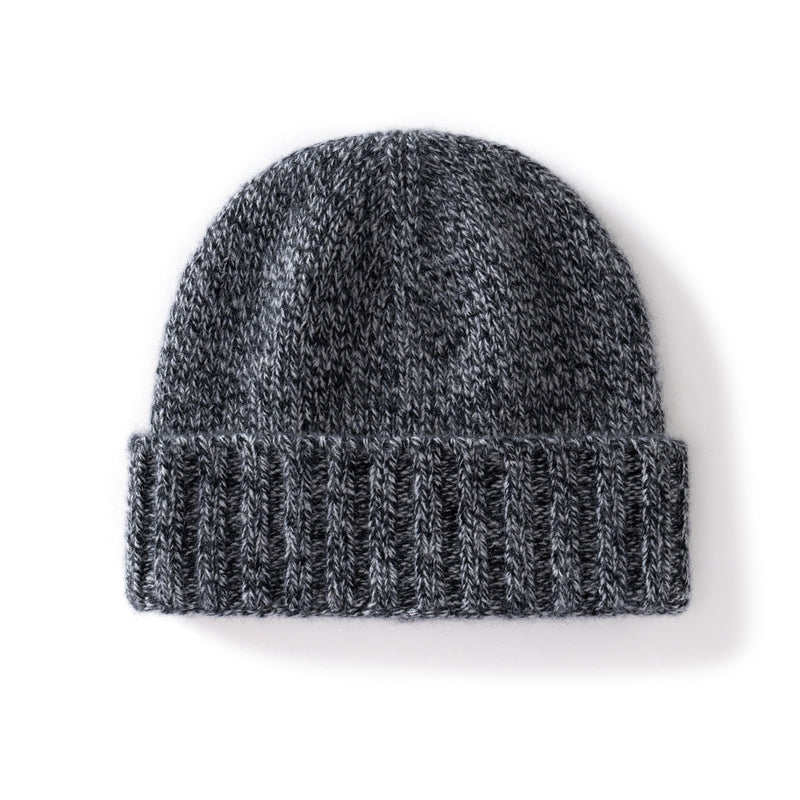 Thick cuffed knit beanie unisex, view 2 - MRSLM