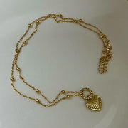 S925 silver geometric heart clavicle chain, view 6 - MRSLM