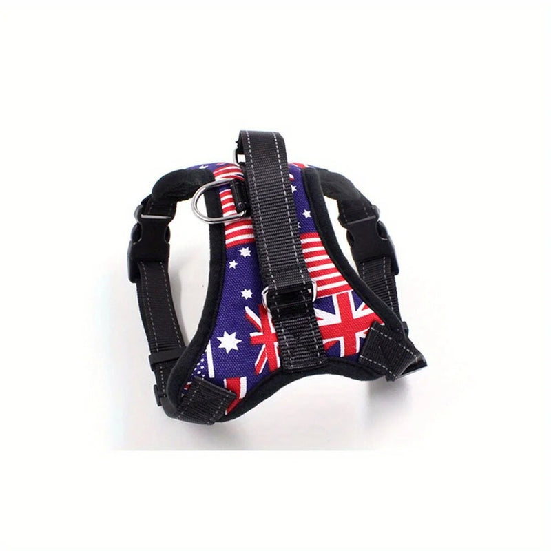 adjustable reflective dog harness vest, view 2 - MRSLM