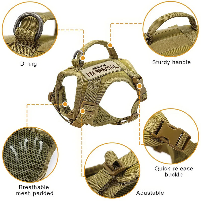 nylon cat harness vest, view 8 - MRSLM