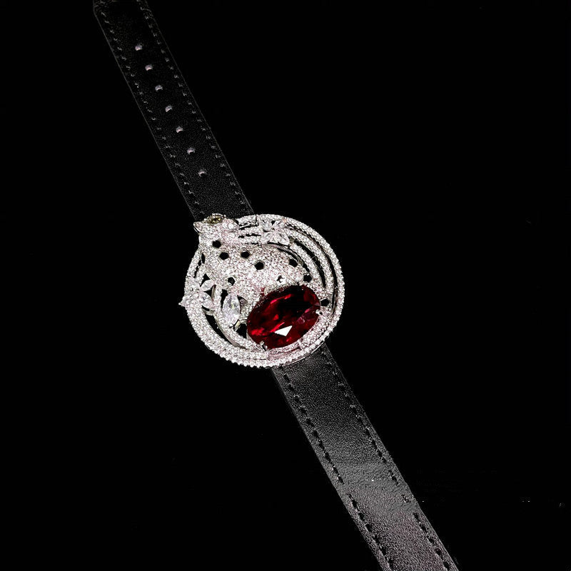 cheetah disc zircon bracelet, view 3 - MRSLM