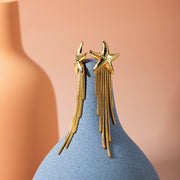 starfish tassel dangle earrings, view 5 - MRSLM