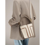 leather bucket shoulder bag, view 10 - MRSLM