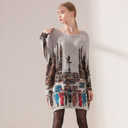 women's loose pullover sweater - MRSLM