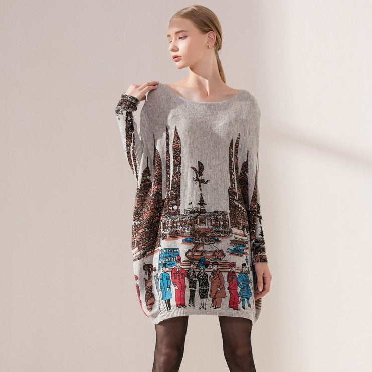 women's loose pullover sweater - MRSLM
