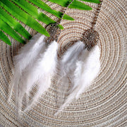 dream catcher car ornament with feather, view 3 - MRSLM
