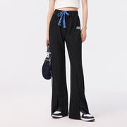 trendy flared split pants for women, view 3 - MRSLM