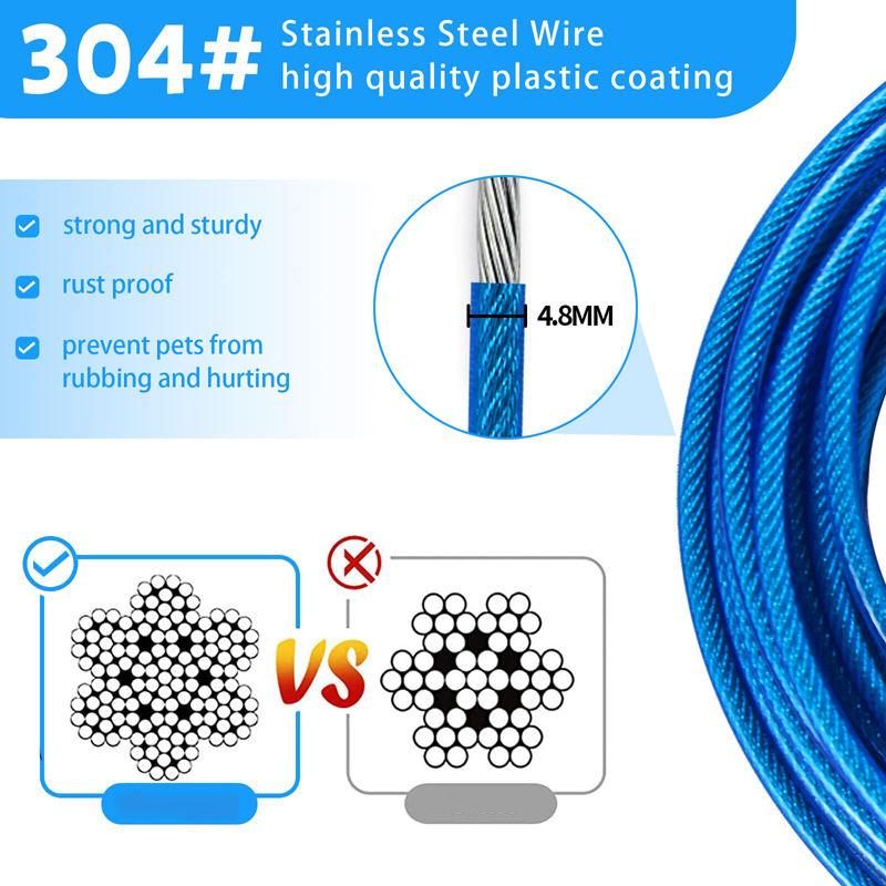 dog tie out cable, view 6 - MRSLM
