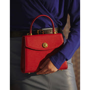 retro split leather shoulder handbag, view 5 - MRSLM
