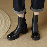 genuine leather retro ankle boots, view 9 - MRSLM