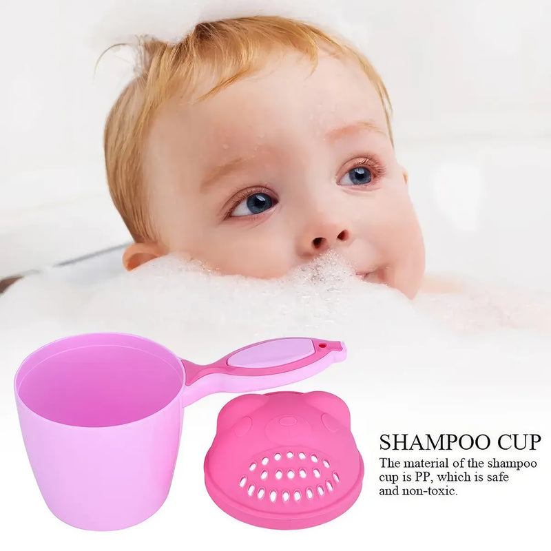 Baby cartoon bathing toy and shampoo cup combo, view 5 - MRSLM