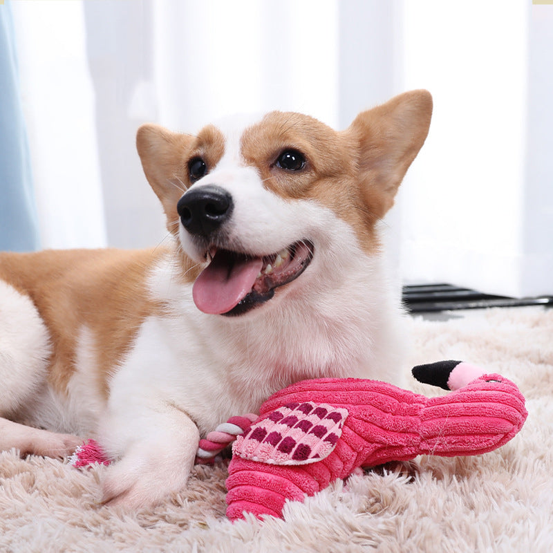 plush squeaky animal dog toy, view 7 - MRSLM