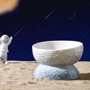 planet shape ceramic pet bowl, view 4 - MRSLM
