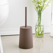 modern black toilet brush with lid and base, view 2 - MRSLM