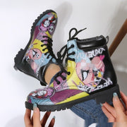 Printed lace-up high-top boots, view 12 - MRSLM