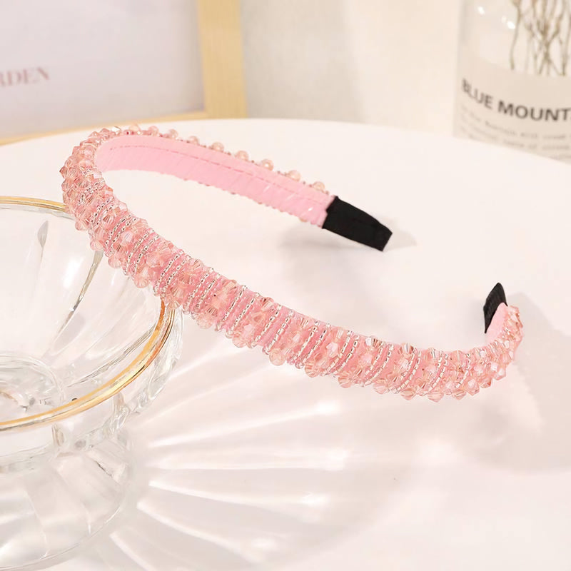 rhinestone crystal headband, view 4 - MRSLM