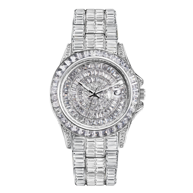 men's zircon luminous calendar quartz watch, view 4 - MRSLM