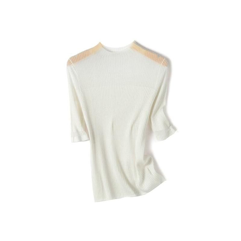 half sleeve knitted top, view 10 - MRSLM