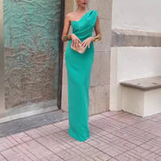 women's solid color backless dress, view 4 - MRSLM
