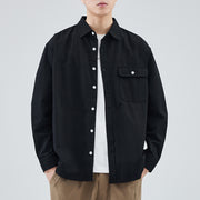 men's loose cotton shirt coat - MRSLM