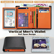 carbon fiber men's slim wallet with RFID, view 3 - MRSLM