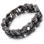men's titanium steel bicycle chain bracelet, view 3 - MRSLM