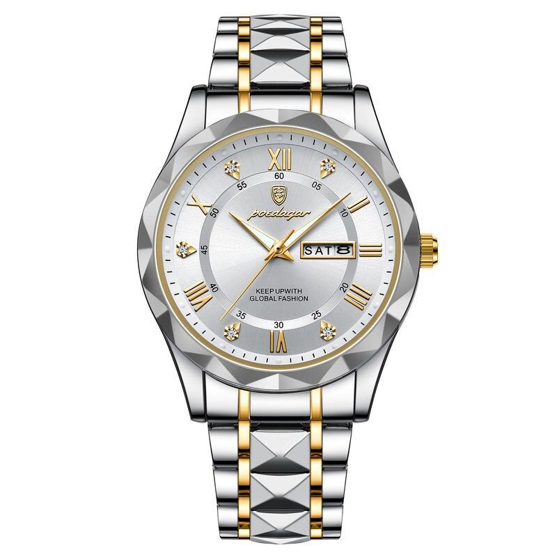 stainless steel quartz men's watch, view 5 - MRSLM