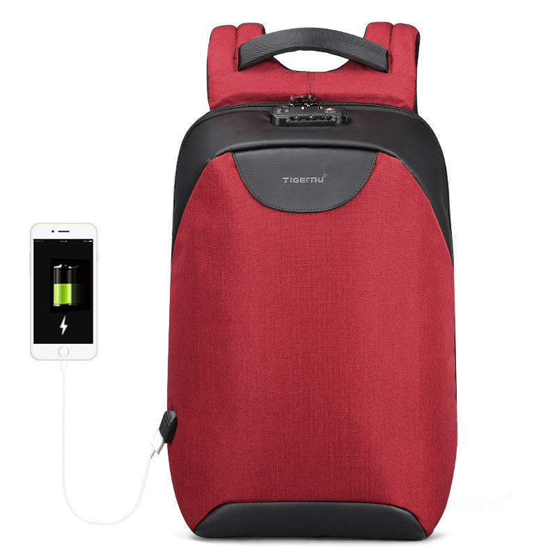 anti-theft business backpack with combination lock, view 4 - MRSLM