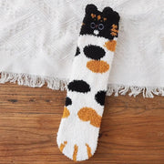 kitten fleece floor socks, view 6 - MRSLM