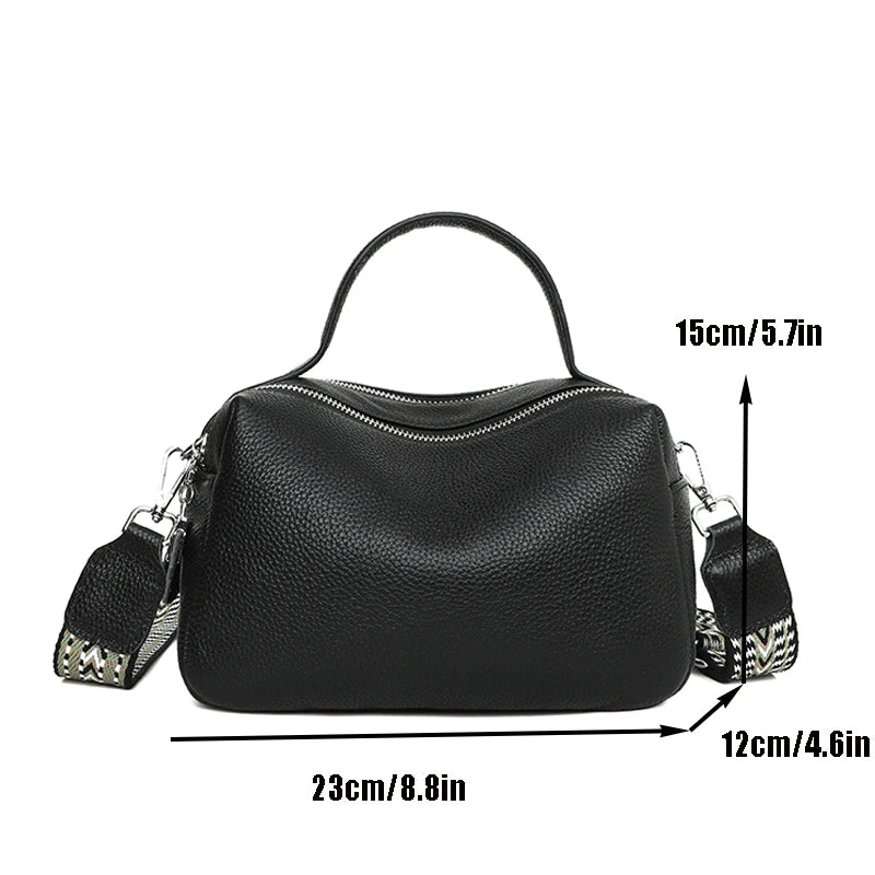 Genuine leather crossbody bag, view 14 - MRSLM