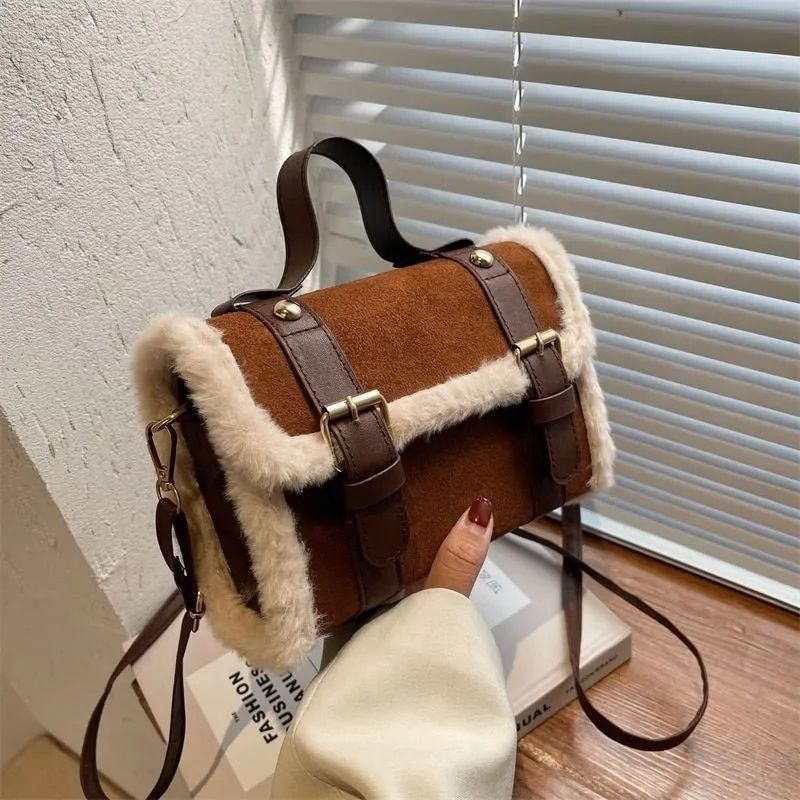 winter plush crossbody bag, view 6 - MRSLM