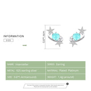 sterling silver butterfly star earrings, view 5 - MRSLM