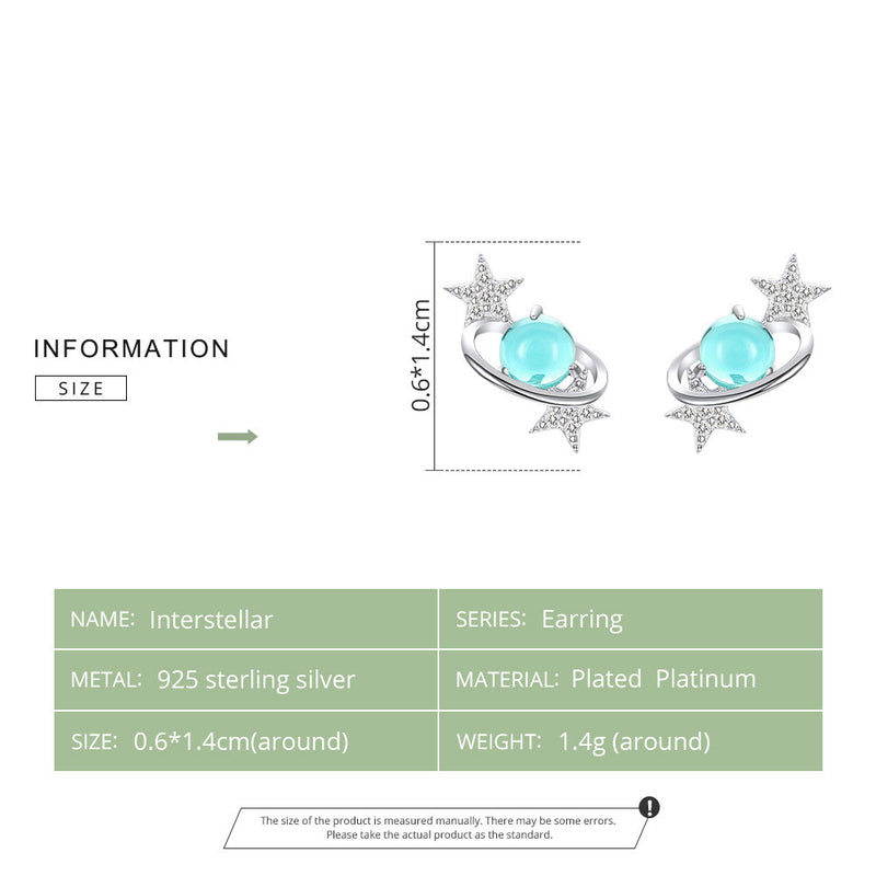sterling silver butterfly star earrings, view 5 - MRSLM