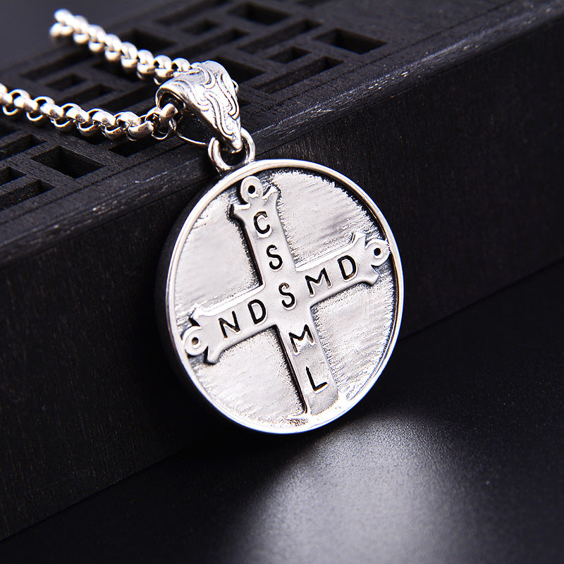 retro 925 silver feather pendant, view 4 - MRSLM