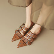 pointed toe mule sandals, view 6 - MRSLM