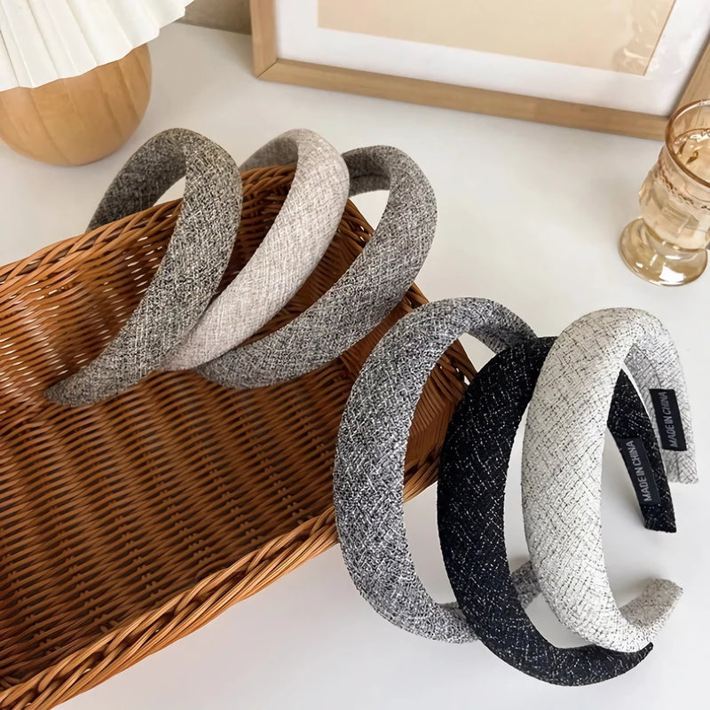 elegant retro plaid wide hairband, view 11 - MRSLM
