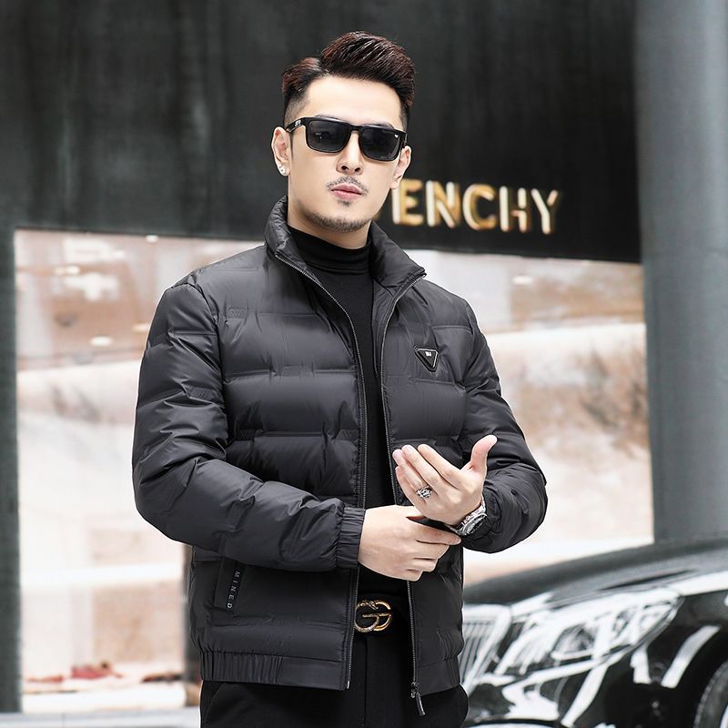 Men's stand collar duck down coat, view 11 - MRSLM