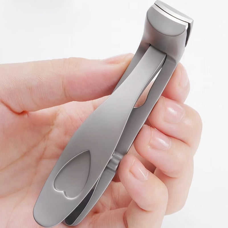 angled stainless steel toenail clipper with file, view 6 - MRSLM