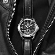 men's business quartz watch sapphire leather - MRSLM