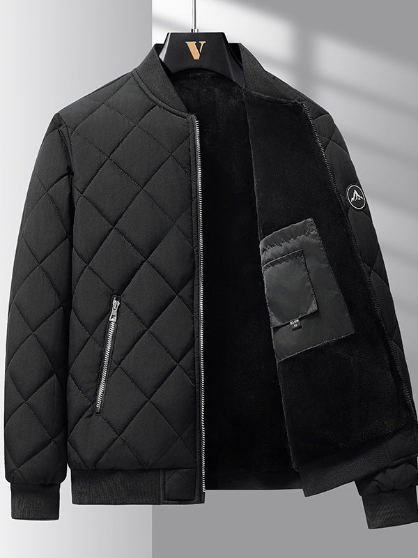 Men's quilted winter bomber jacket, view 7 - MRSLM