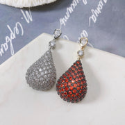 micro inlaid water drop earrings - MRSLM