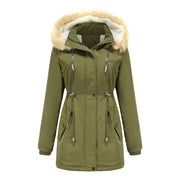 Women's long fleece-lined parka with detachable hood, view 8 - MRSLM