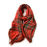 Winter plaid scarf for women, view 8 - MRSLM